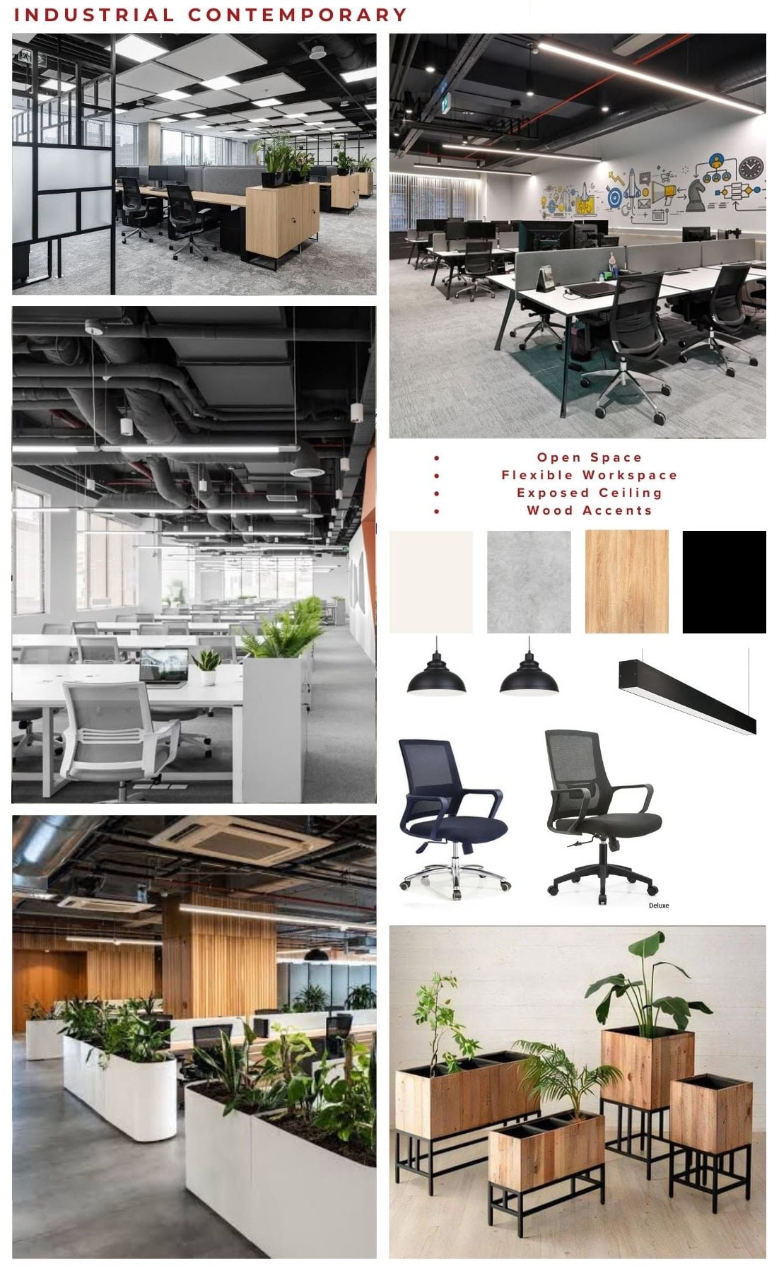 Industrial Contemporary Office Design