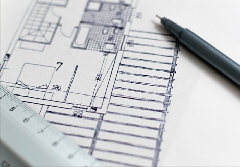 Elcad's illustration of space planning and design with a 3D visualization for interior layouts.