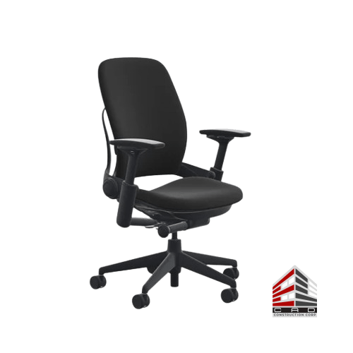 Adjustable ergonomic task chair with wheels