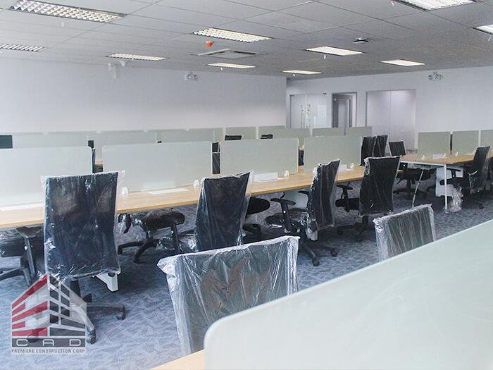 Completed BPO workstations by a general contractor in the Philippines