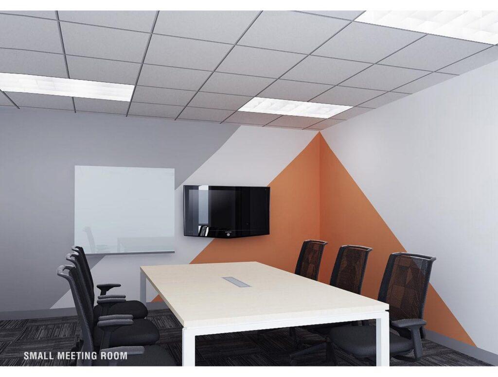 Compact and functional meeting room for collaborative dream office design