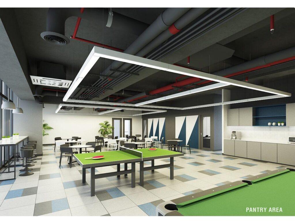 Indoor plants in dream office design to improve mood and air quality